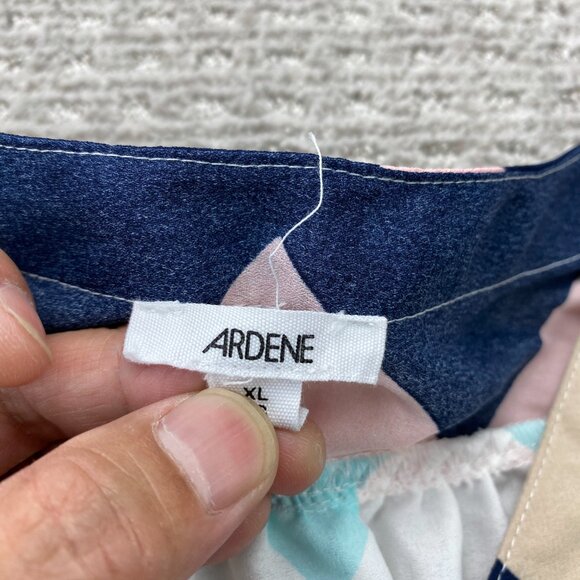 Ardene Women's Tunic Shirt Dress Size Extra Large XL Multicolor Zig Zag Patterrn - Picture 3 of 8